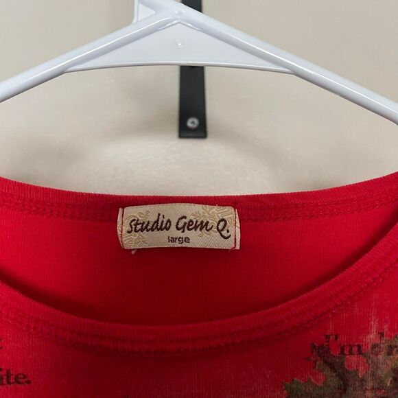 vintage Y2K 2000s retro Christmas holiday graphic print top shirt - Picture 3 of 5